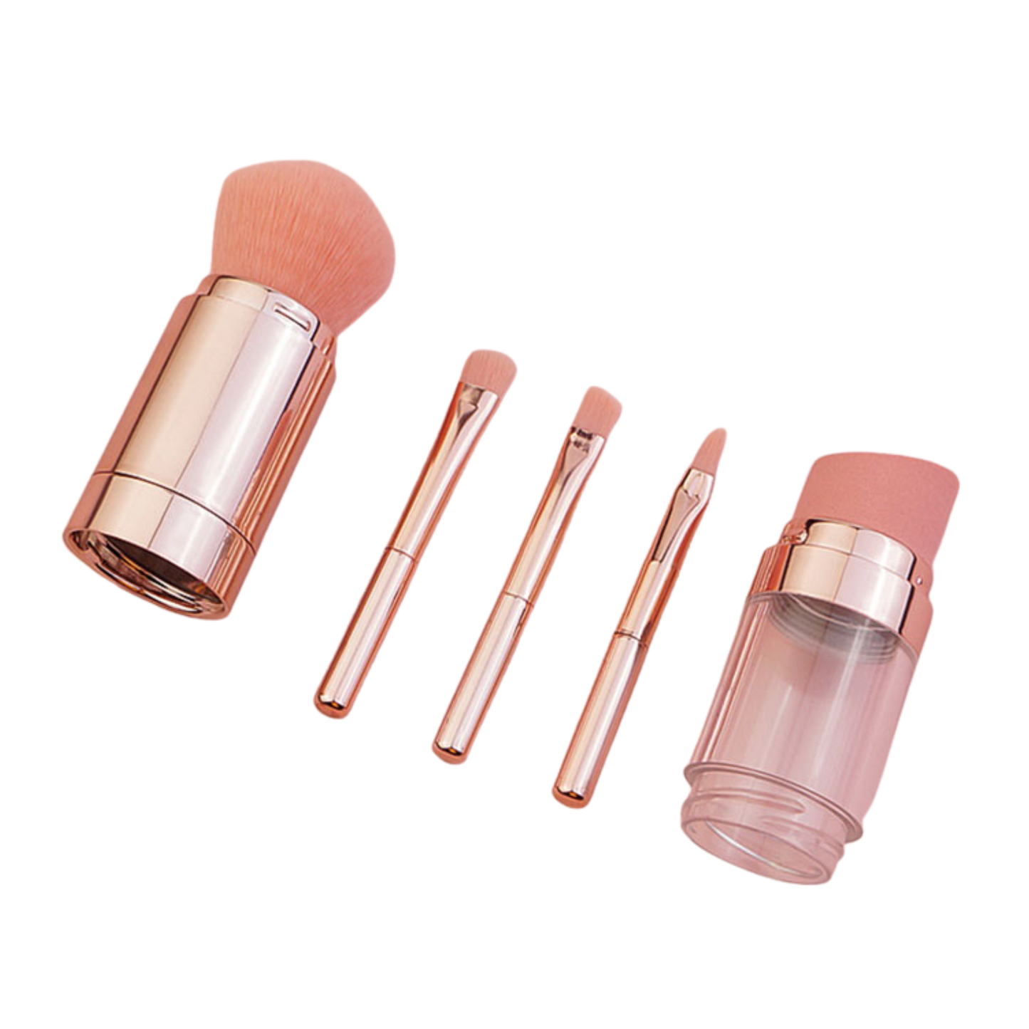 5 EN 1 BROCHAS PARA MAQUILLAJE EXPERTO PORTATILES