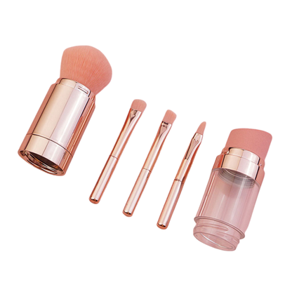 5 EN 1 BROCHAS PARA MAQUILLAJE EXPERTO PORTATILES
