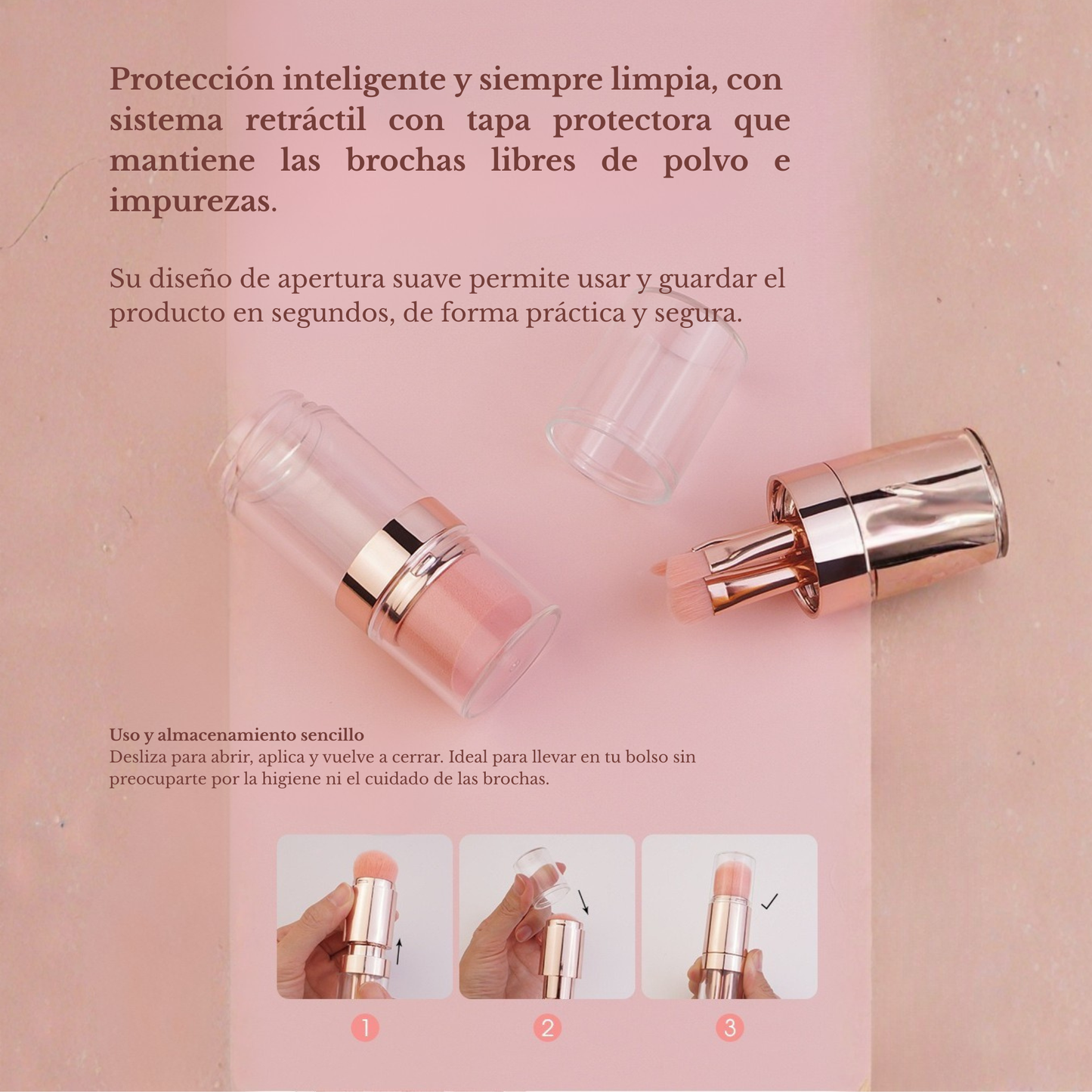 5 EN 1 BROCHAS PARA MAQUILLAJE EXPERTO PORTATILES