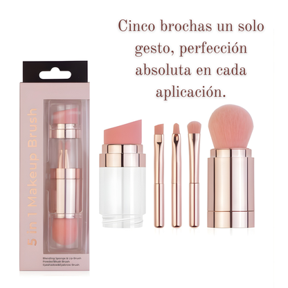 5 EN 1 BROCHAS PARA MAQUILLAJE EXPERTO PORTATILES